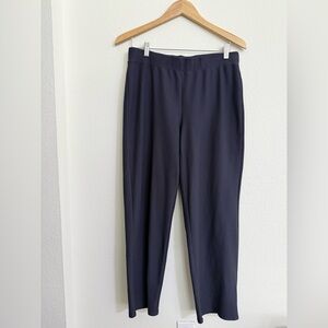 Eileen Fisher Crepe Viscose Pull On Tapered Pant Size Small Blue